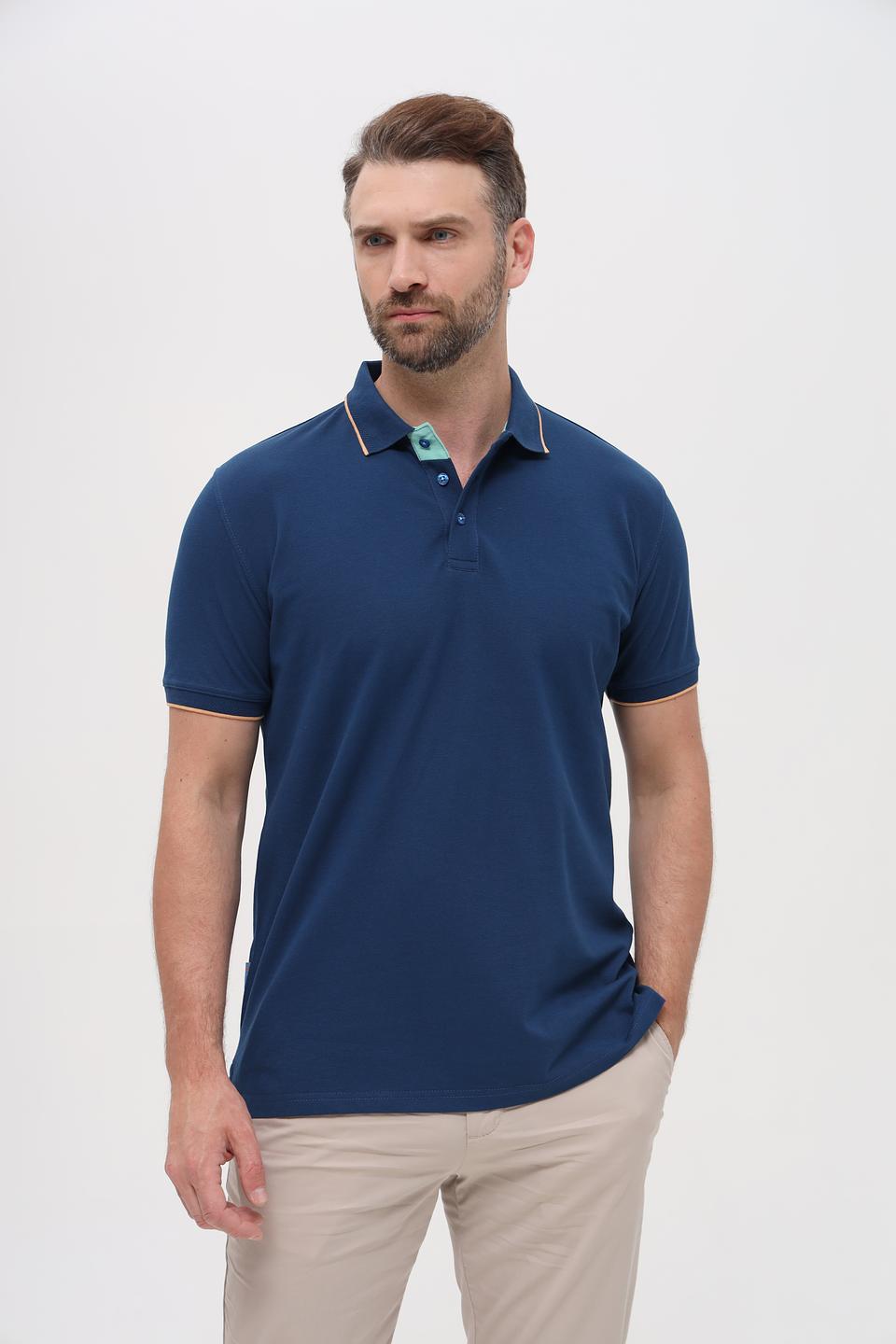 Поло Sea Barrier мужское тёмно-синее