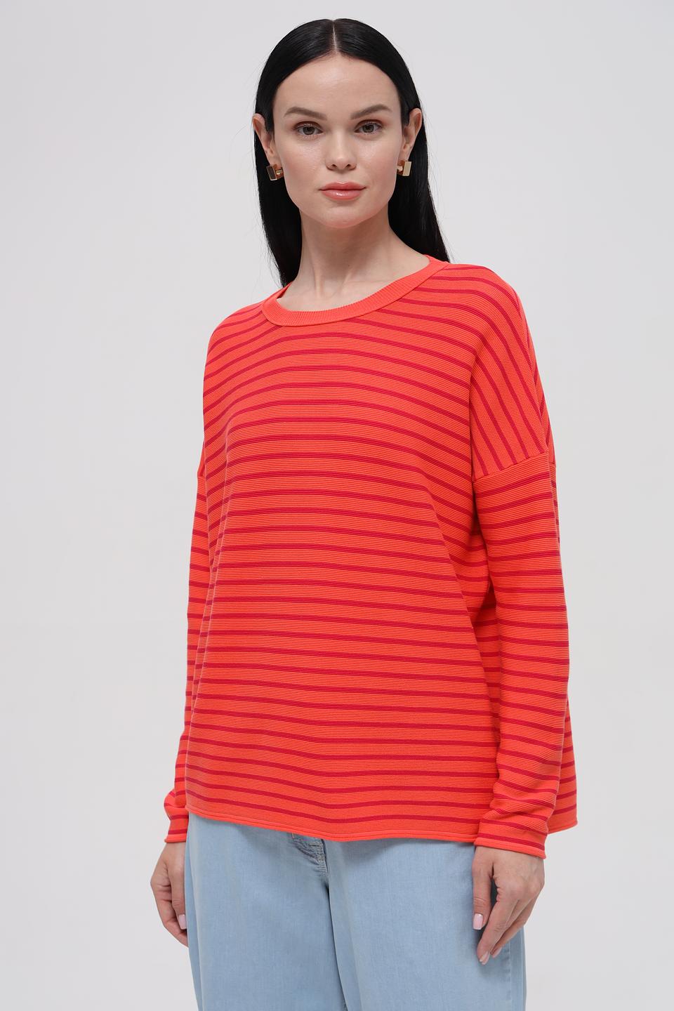Пуловер Maerz в полоску коралловый