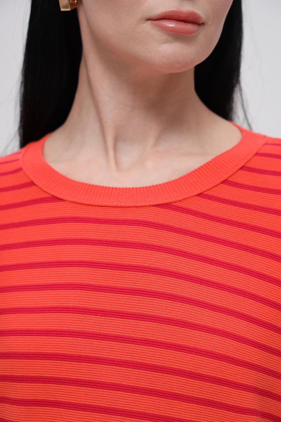 Пуловер Maerz в полоску коралловый