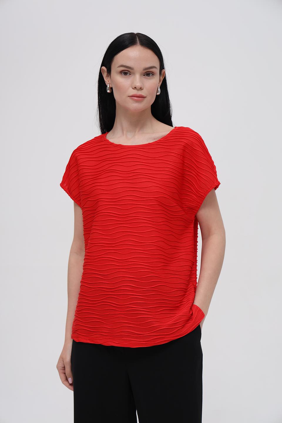 Футболка Taifun красная с текстурой