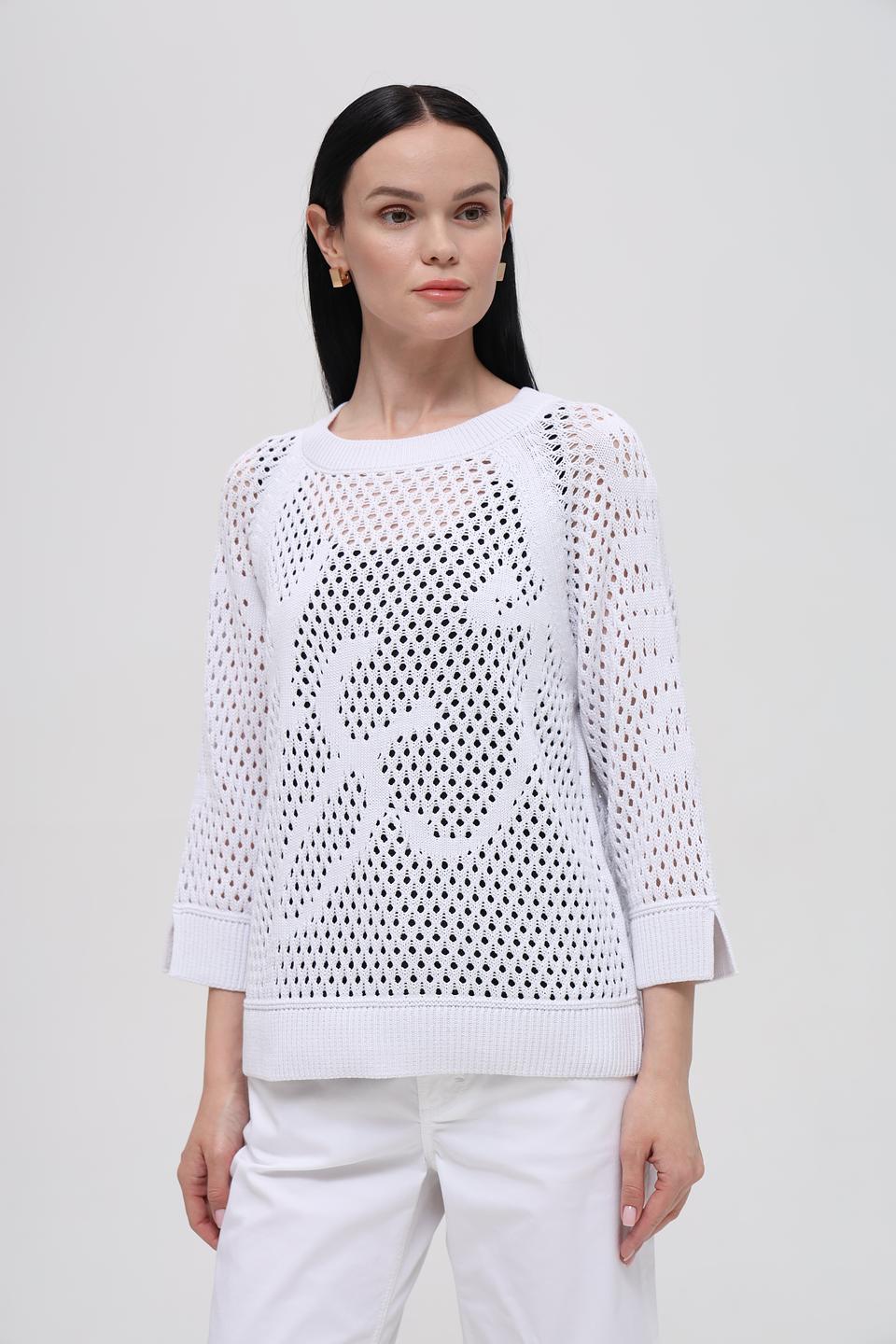 Пуловер Lecomte ажурный белый