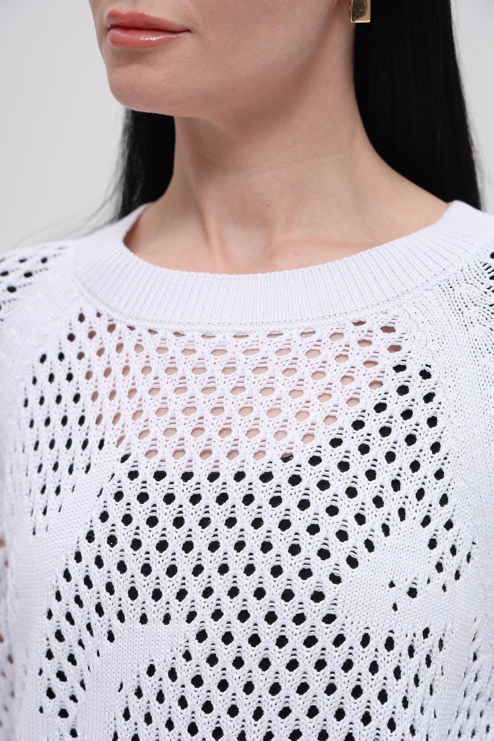 Пуловер Lecomte ажурный белый
