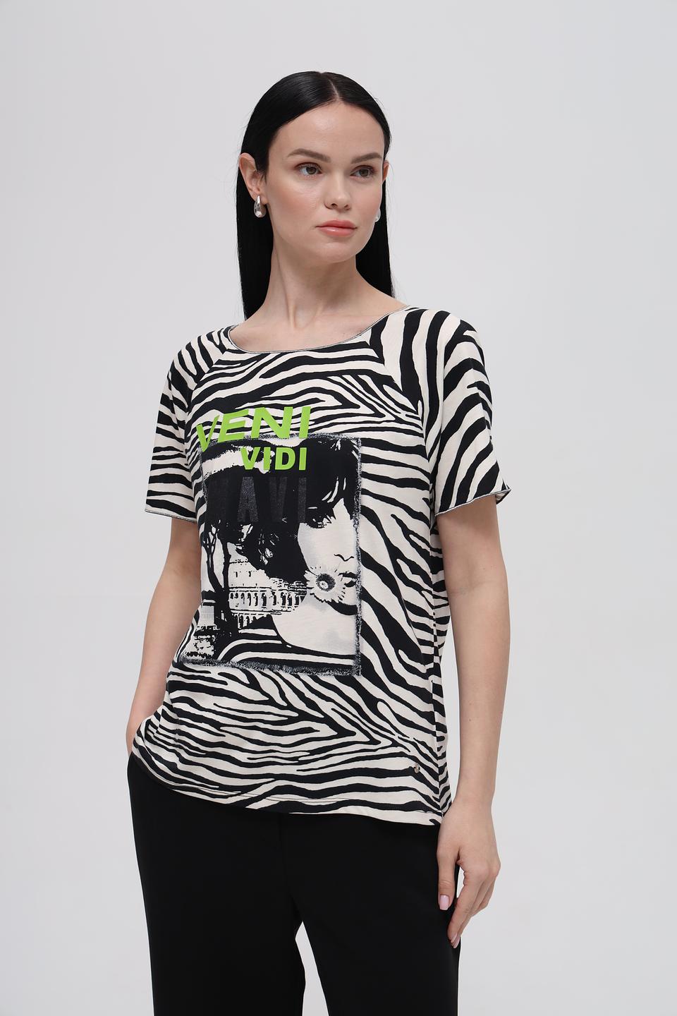 Футболка Monari принт зебра