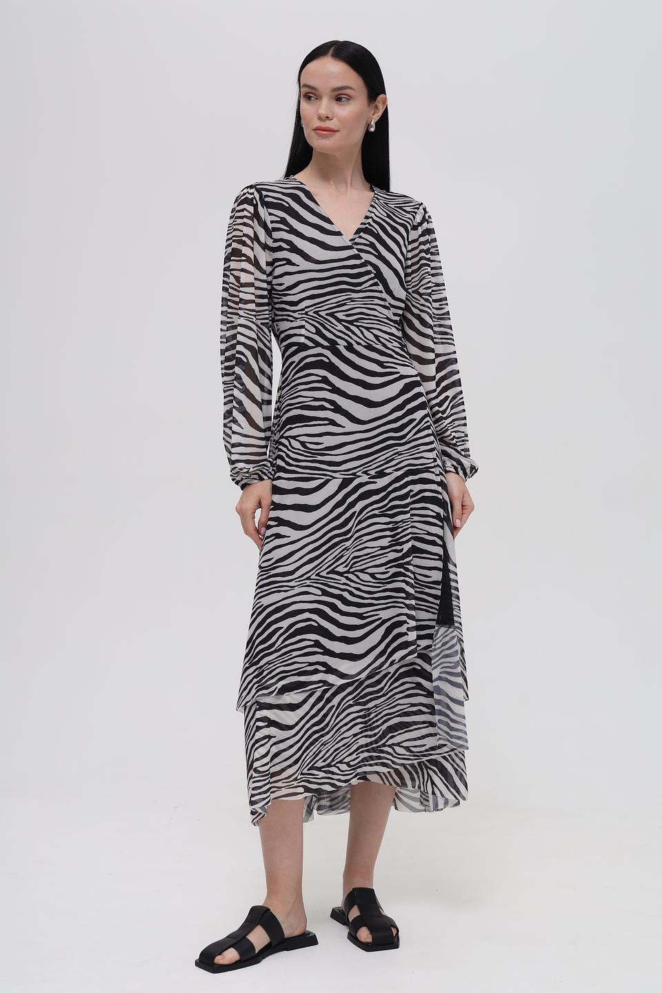 Платье Monari приталенное зебра