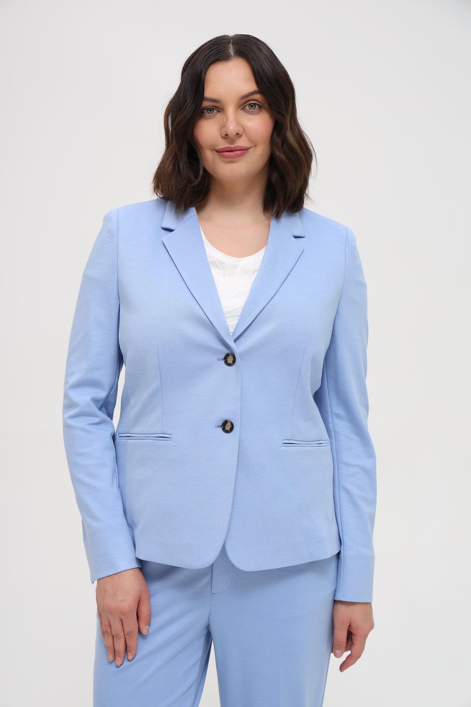 Жакет Oui приталенный голубой