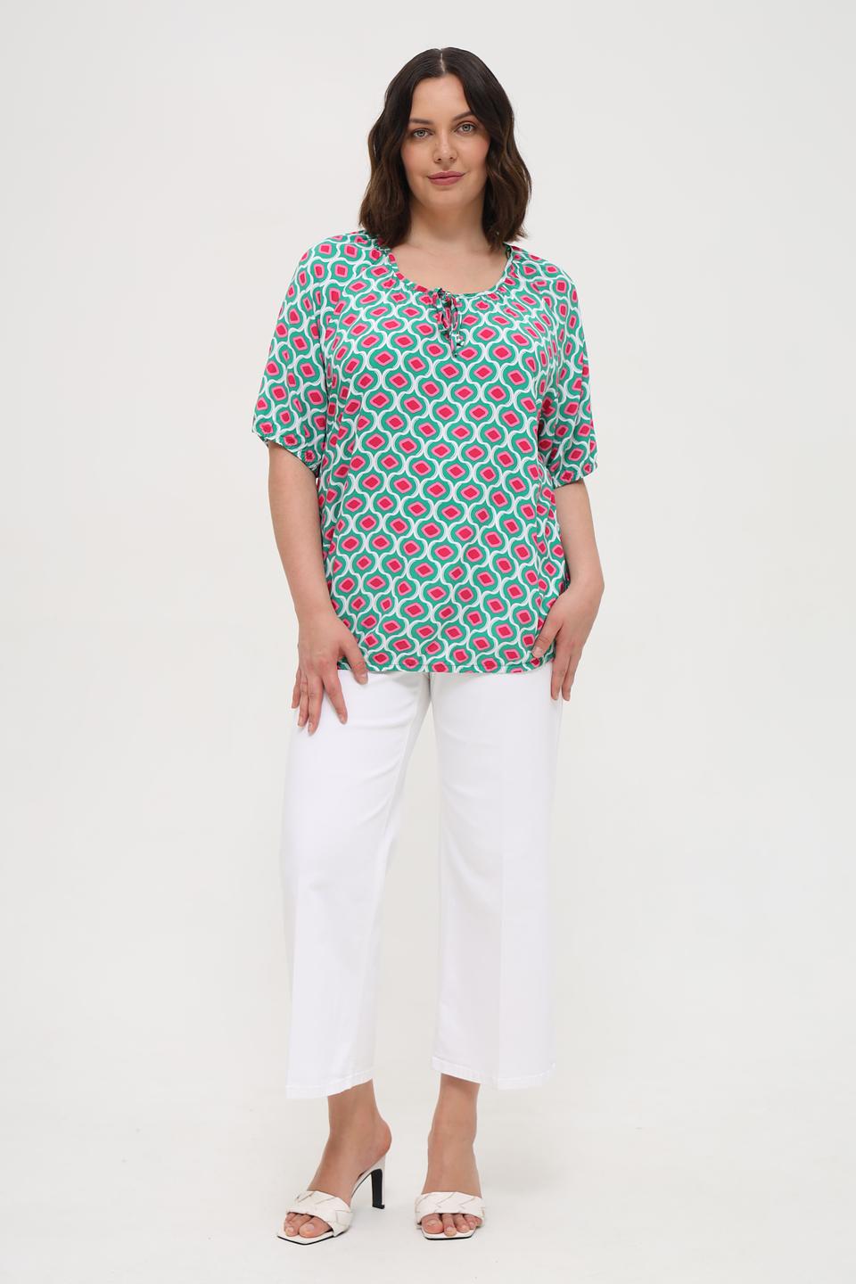Блуза Via Appia с геометрическим принтом