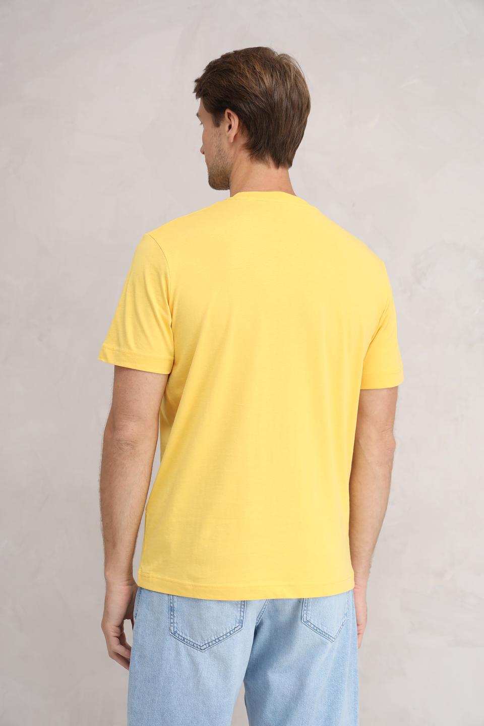 Футболка Tom Tailor желтая с логотипом