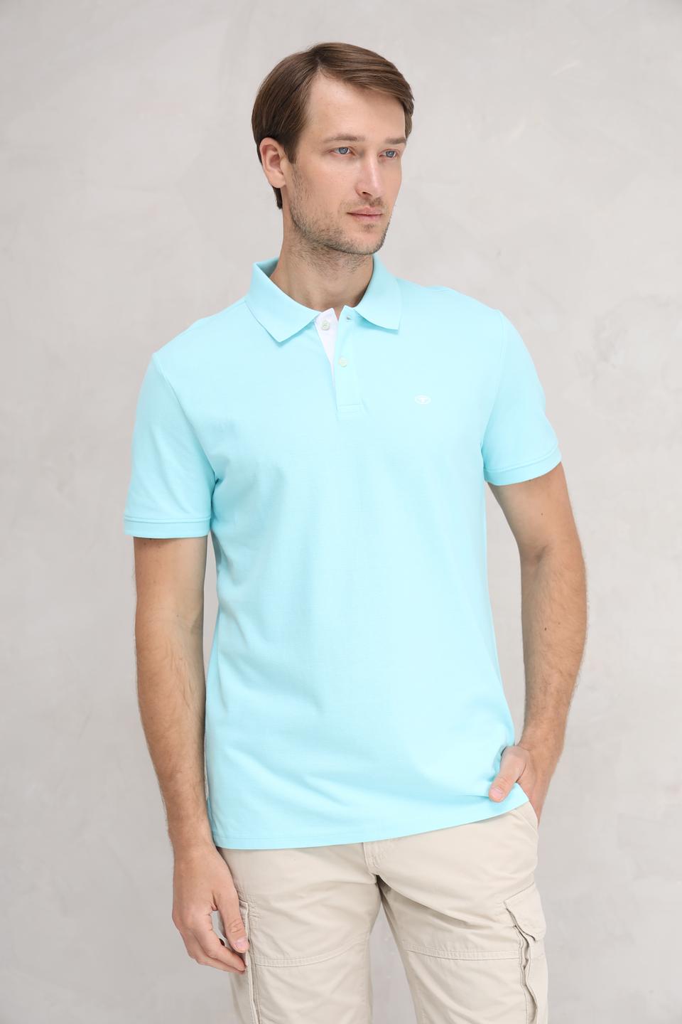 Поло Tom Tailor голубое