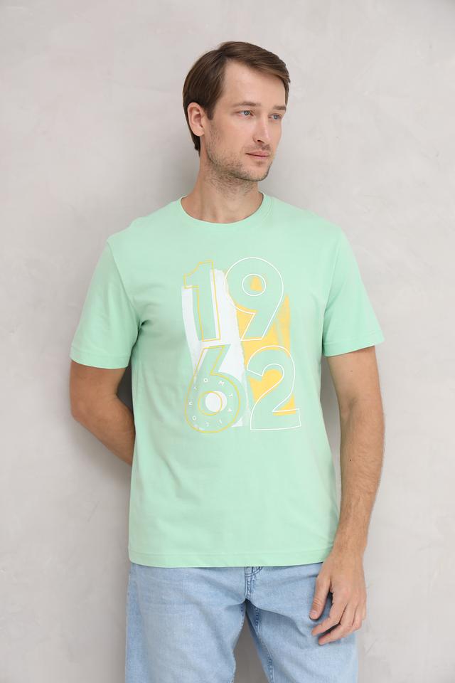 Футболка Tom Tailor мятная с принтом