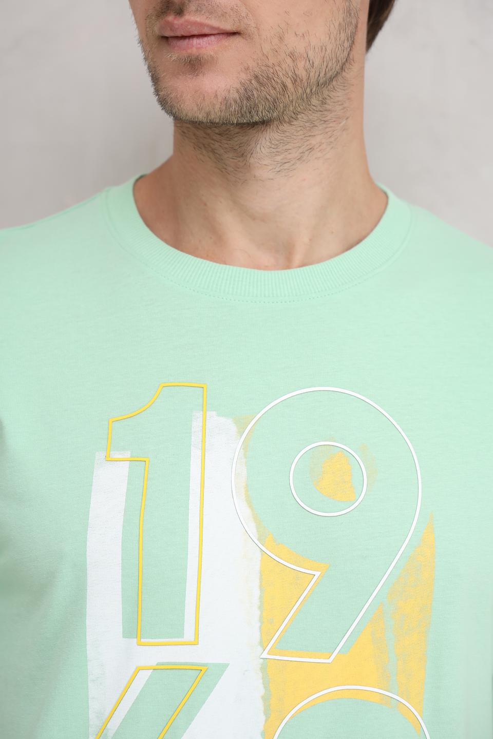 Футболка Tom Tailor мятная с принтом