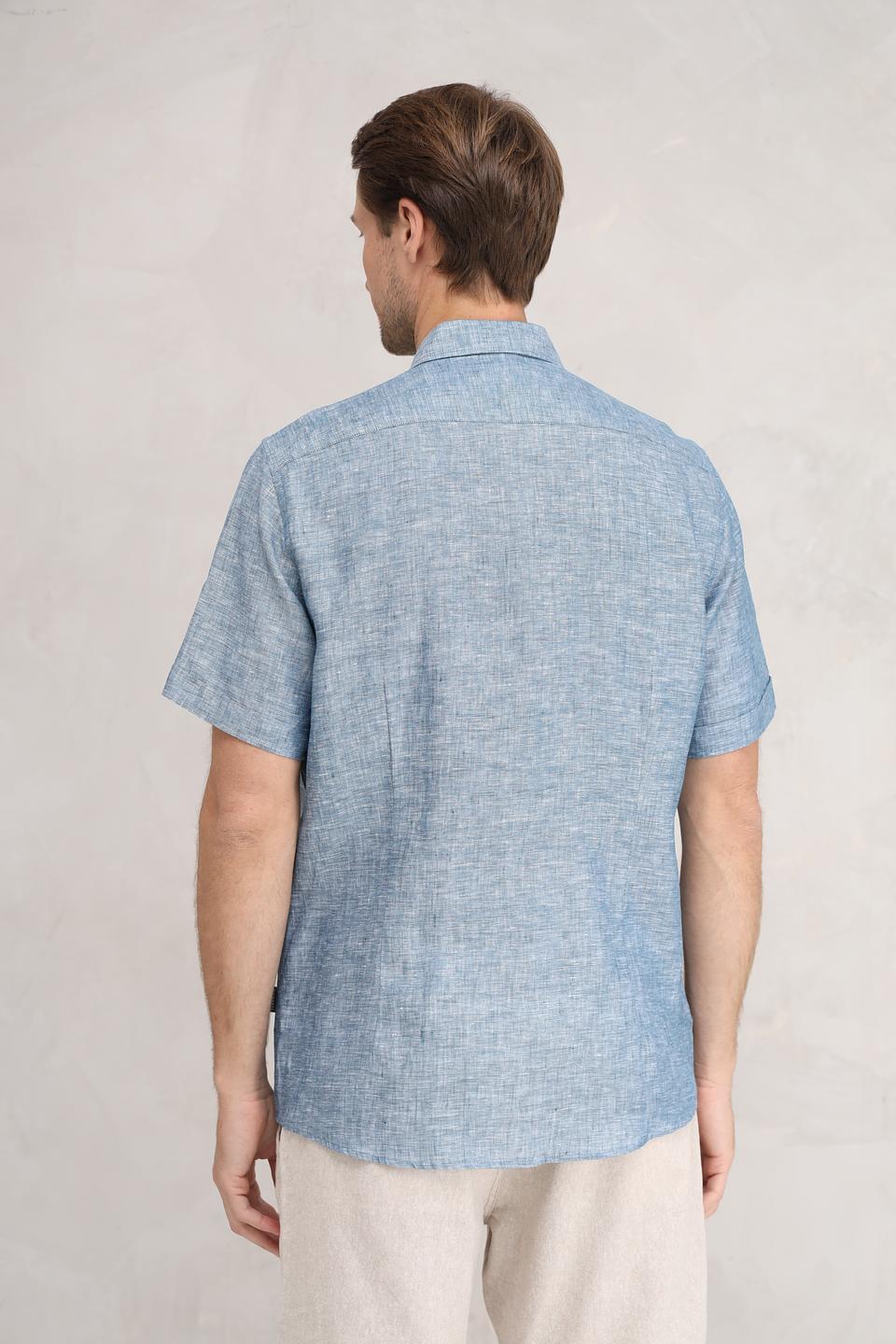 Рубашка кр Bugatti голубая