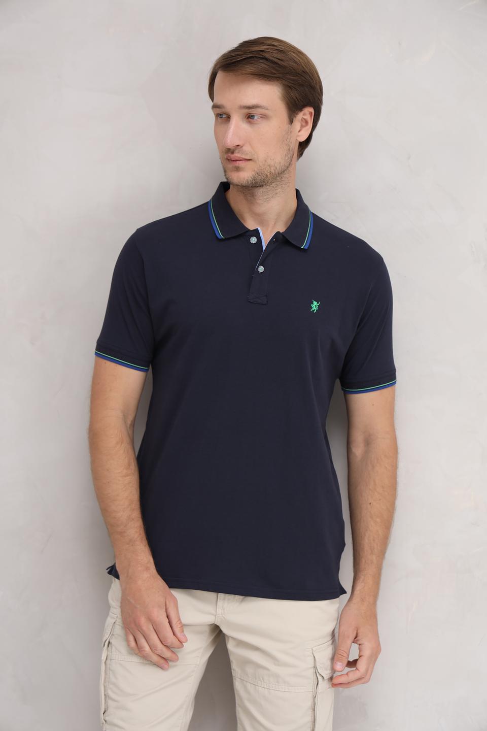 Поло Sea Barrier мужское тёмно-синее