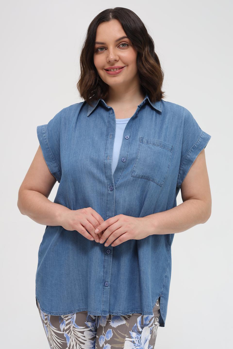 Рубашка Marc Aurel джинсовая с коротким рукавом