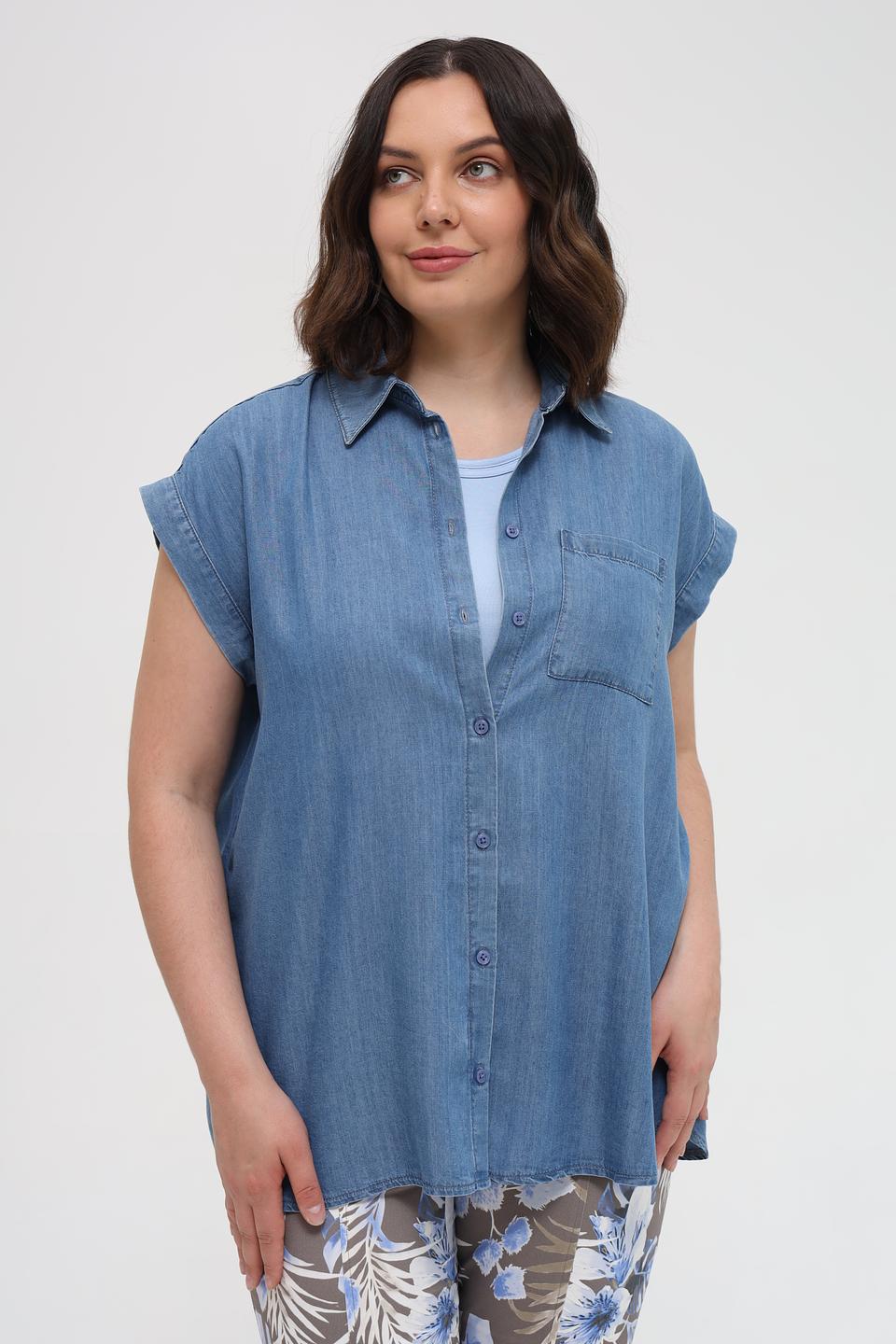 Рубашка Marc Aurel джинсовая с коротким рукавом