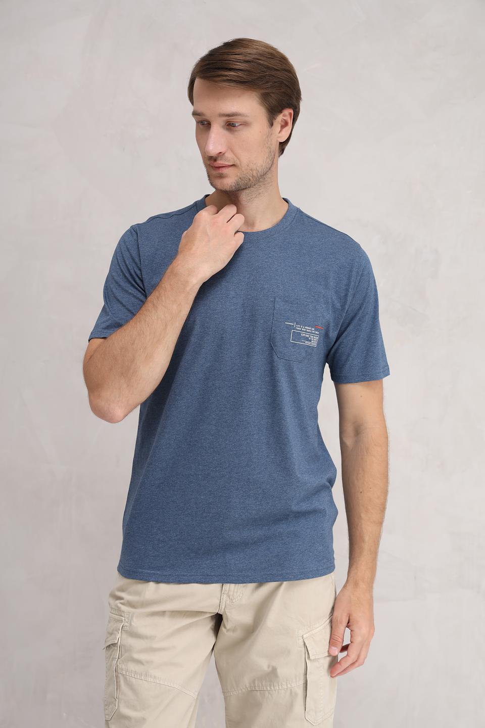 Футболка Casa Moda с карманом синяя