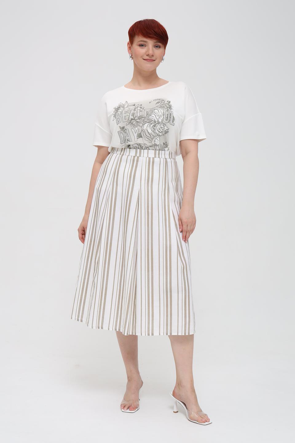 Юбка Gardeur в полоску бежевая