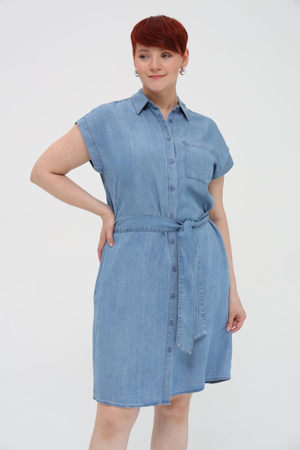 Платье Marc Aurel джинсовое с поясом