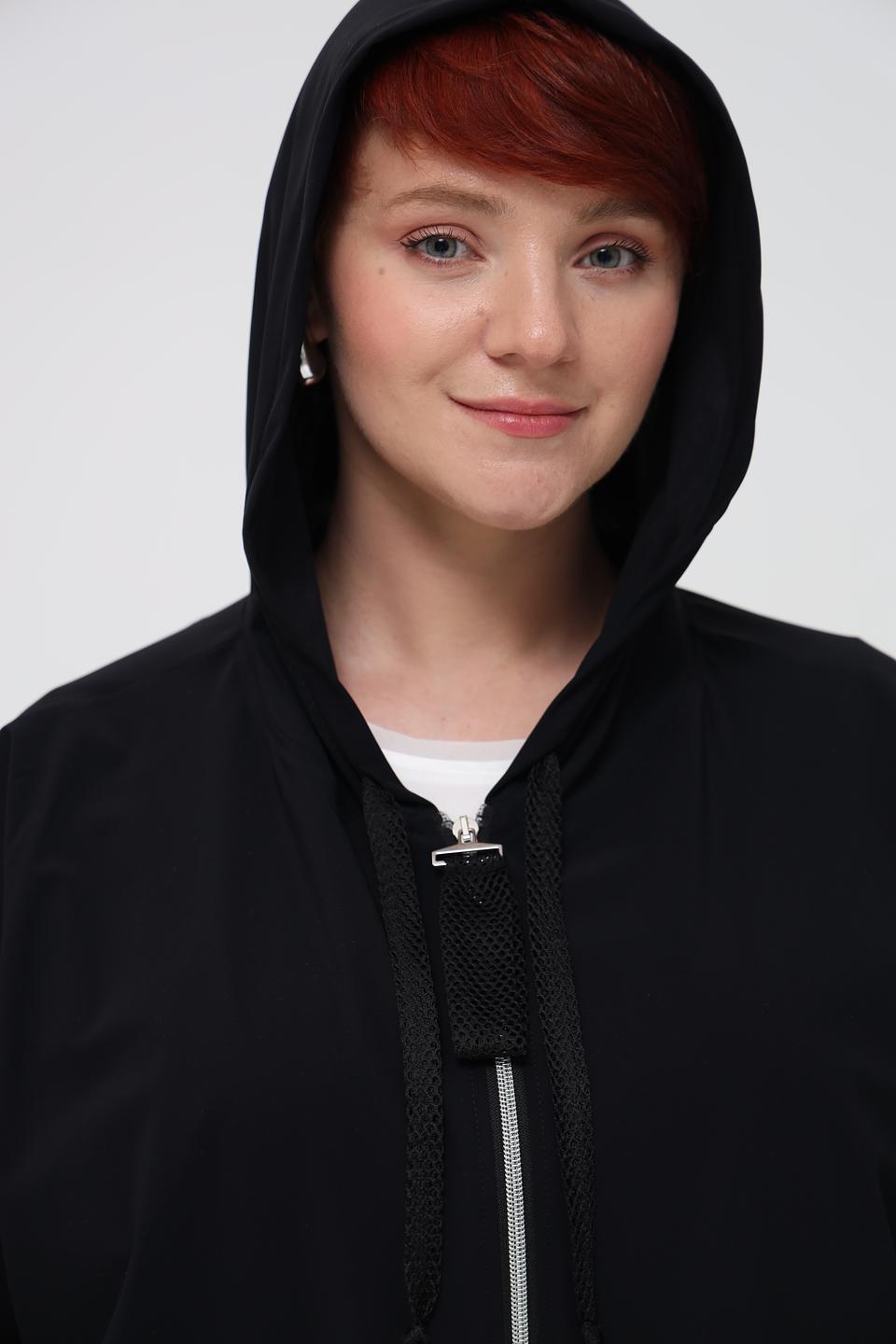 Жакет Doris Streich чёрный с капюшоном