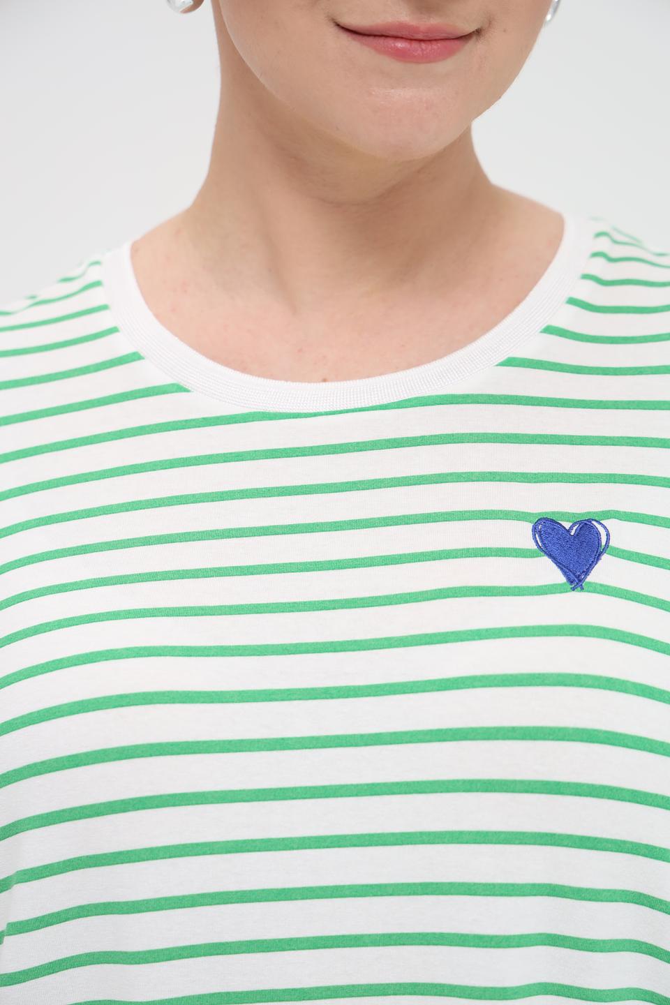 Футболка Frapp в полоску с сердцем