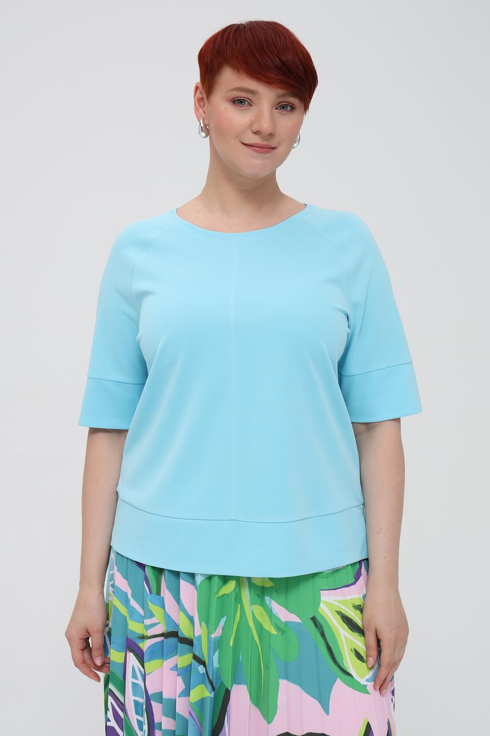 Футболка Rabe collection голубая с рукавом 3/4