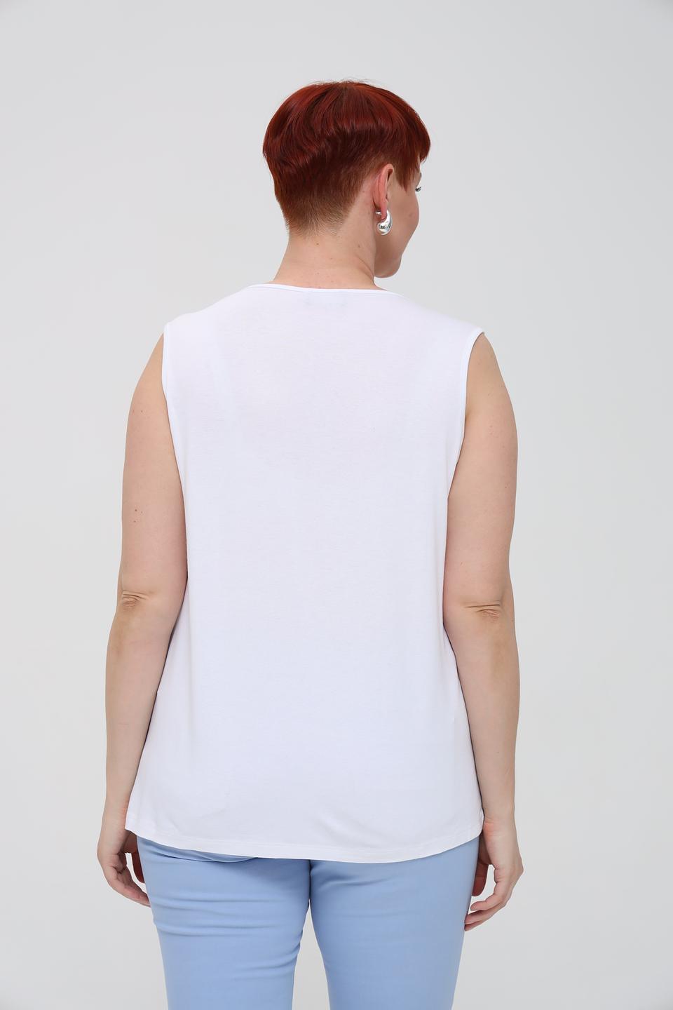 Топ Via Appia с пайетками белый