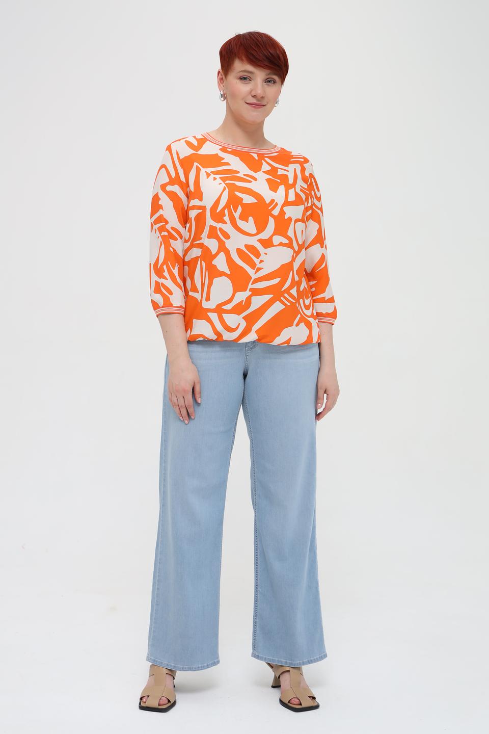 Блуза Rabe collection оранжевый принт