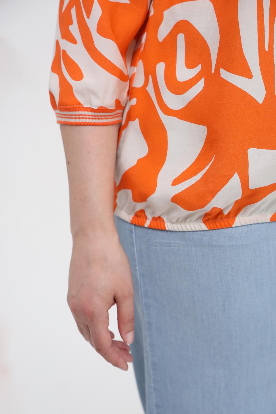 Блуза Rabe collection оранжевый принт