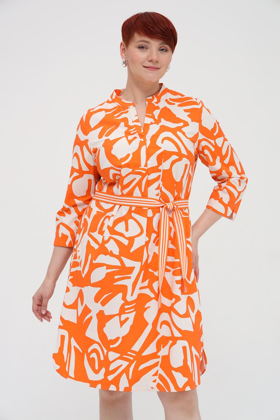 Платье Rabe collection с принтом оранжевый