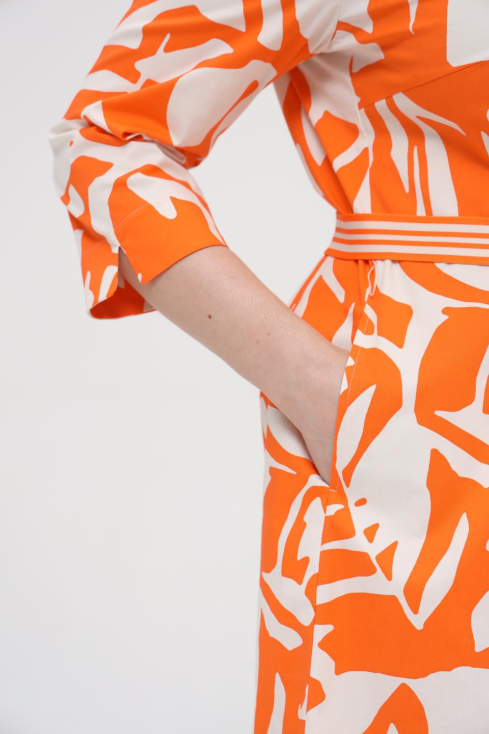 Платье Rabe collection с принтом оранжевый