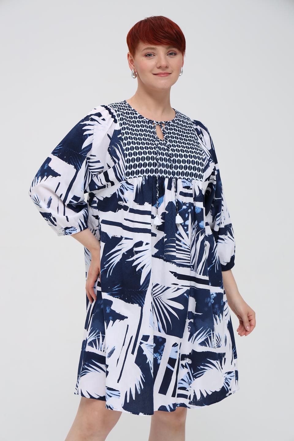 Платье Lecomte с тропическим принтом