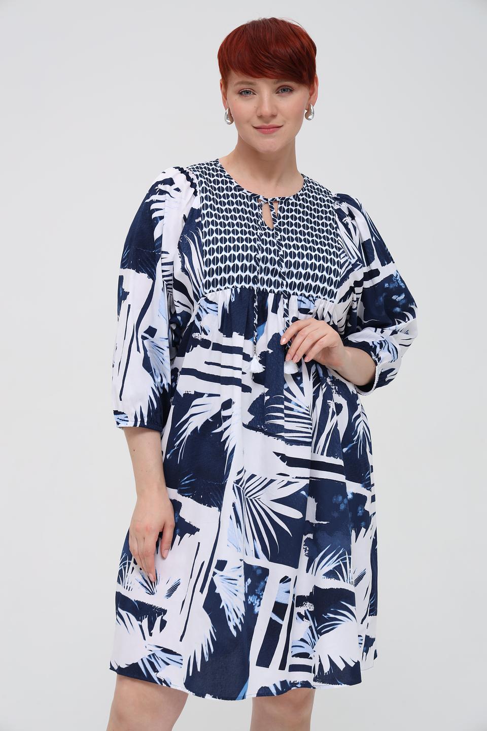 Платье Lecomte с тропическим принтом