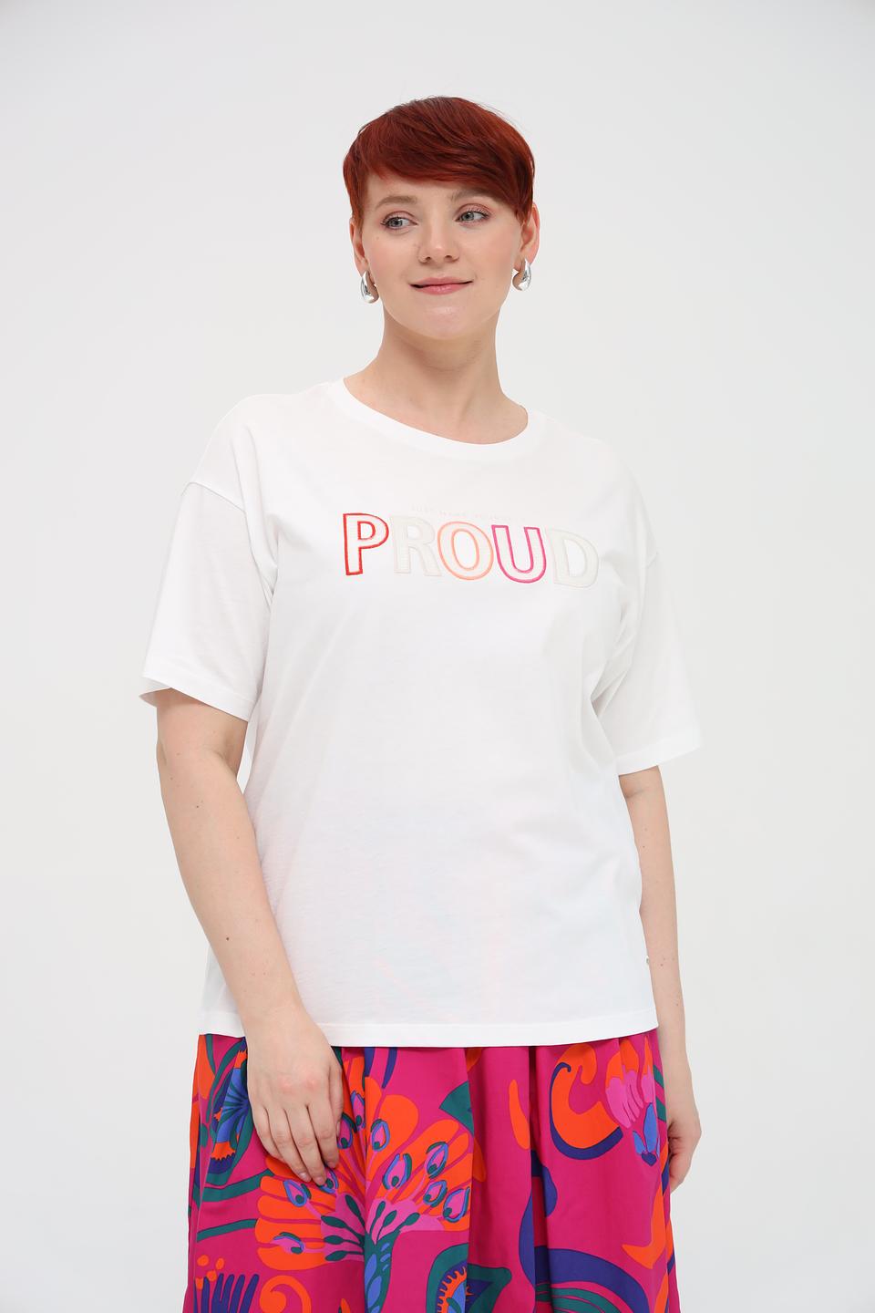 Футболка Monari с надписью PROUD