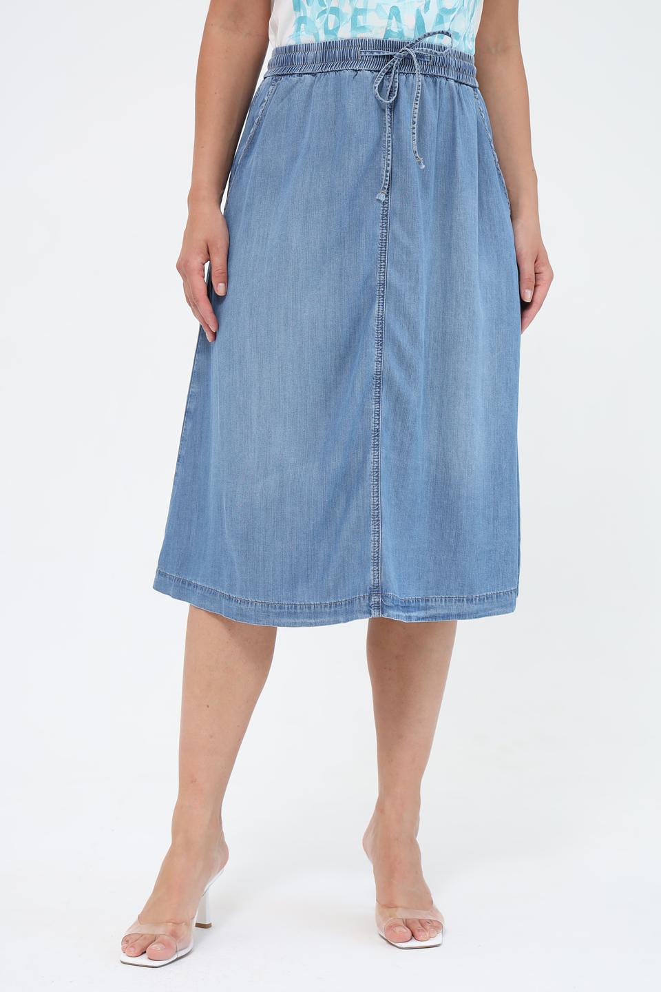 Юбка Gerry Weber деним с кулиской голубая
