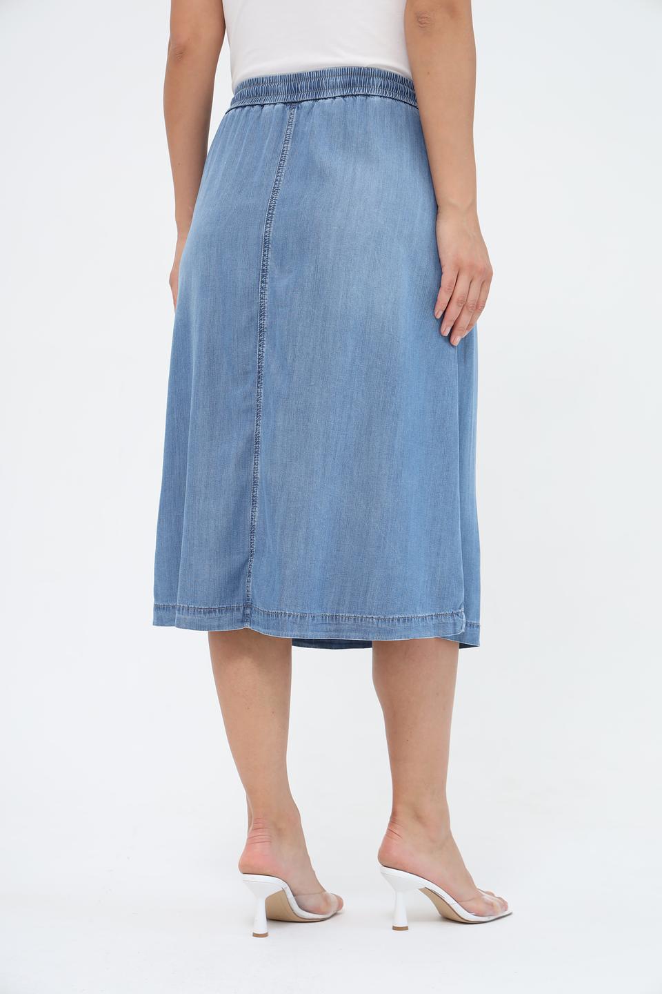Юбка Gerry Weber деним с кулиской голубая