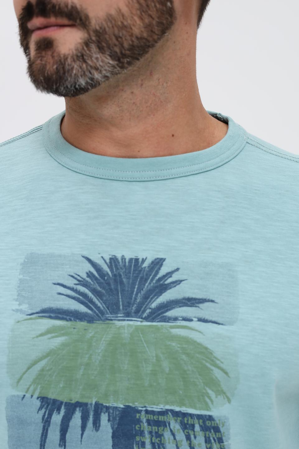 Футболка Lerros с пальмами мятный