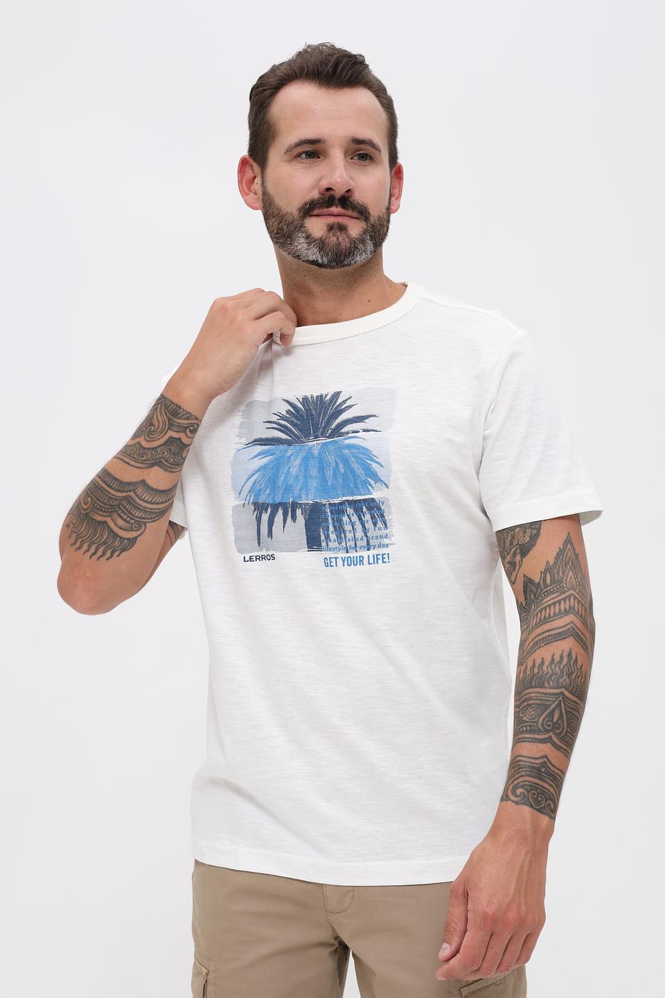 Футболка Lerros с пальмами белый