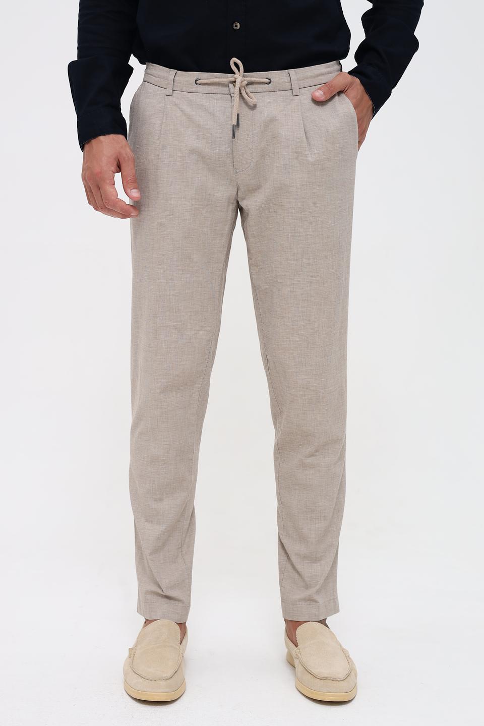 Брюки Bugatti бежевые с завязками