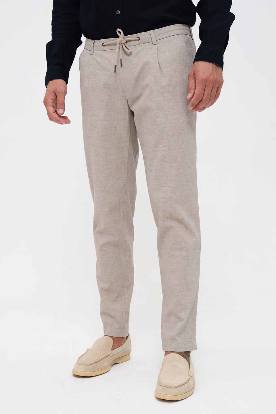 Брюки Bugatti бежевые с завязками