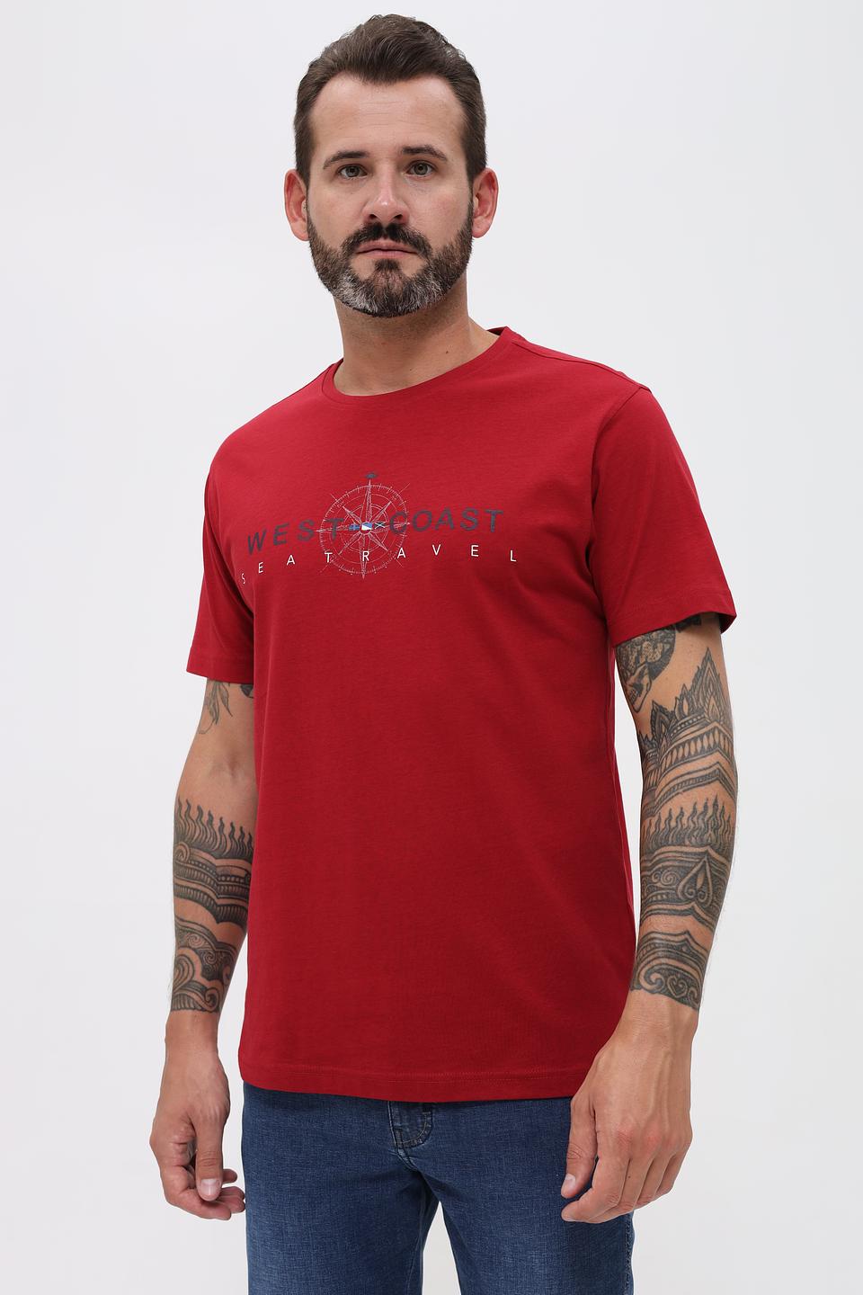 Футболка Granchio с компасом бордовый