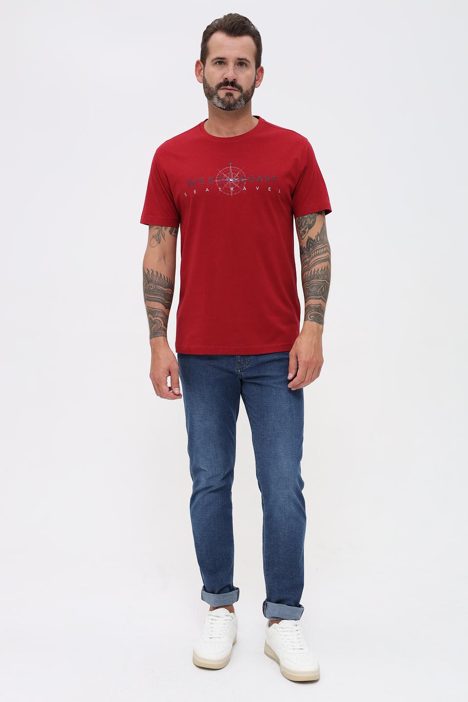 Футболка Granchio с компасом бордовый