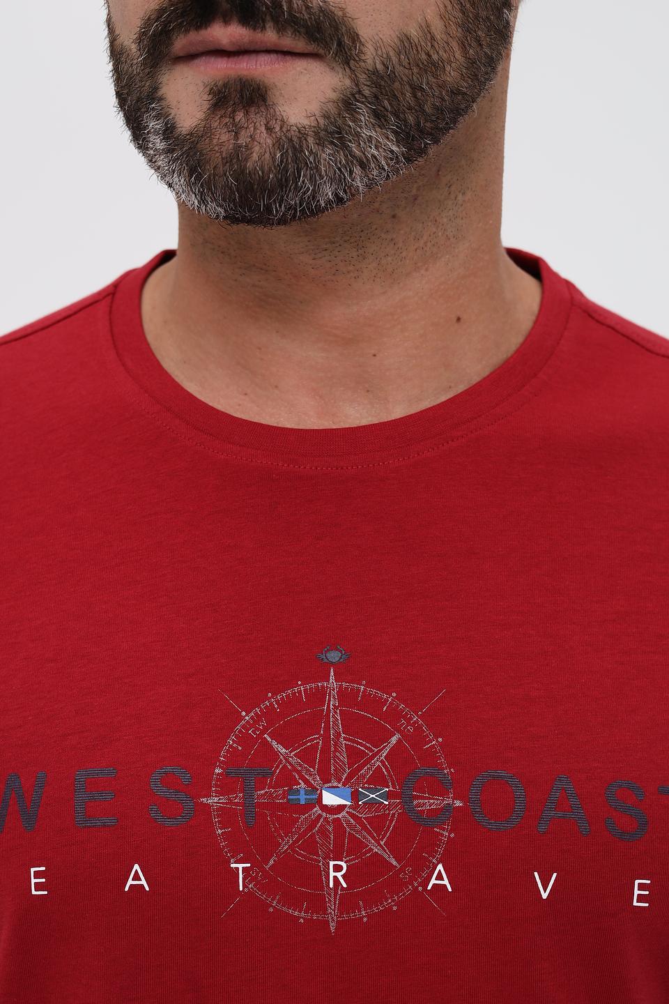 Футболка Granchio с компасом бордовый