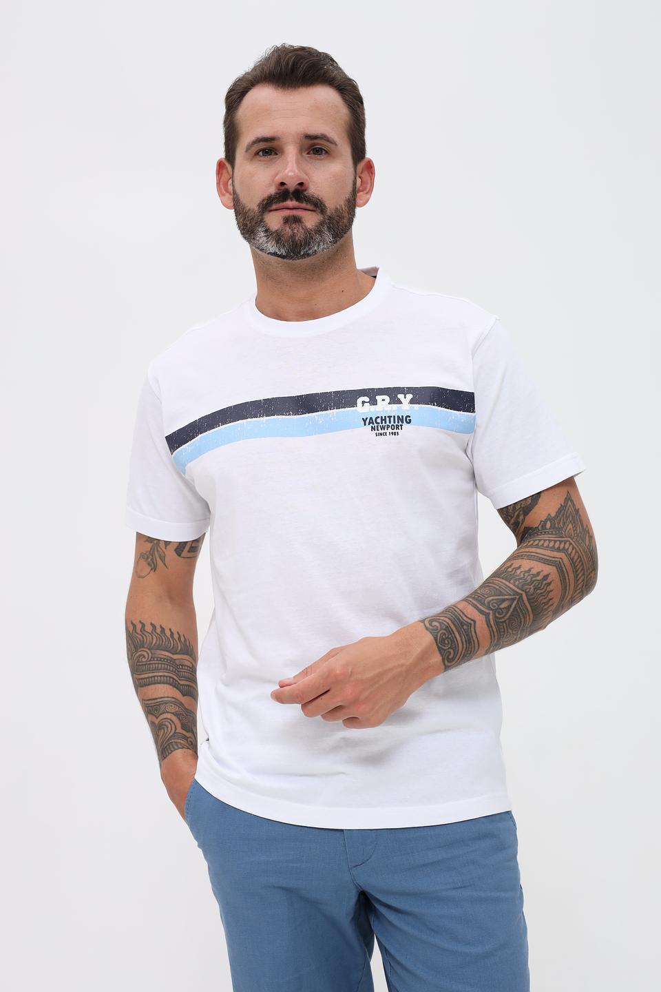 Футболка Granchio с полоской белый