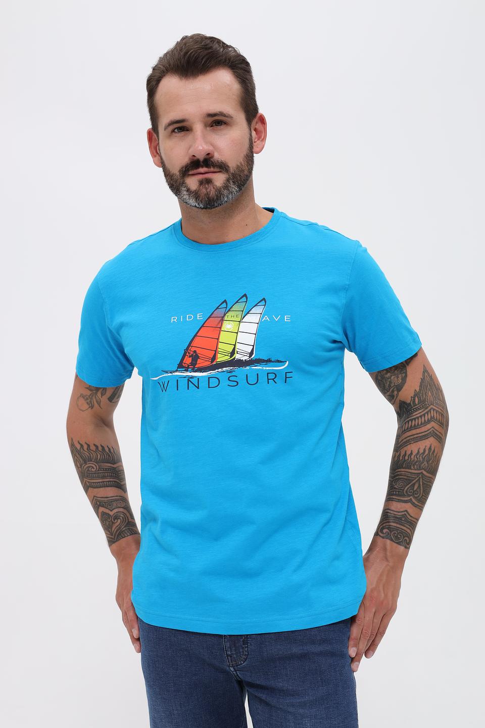 Футболка Granchio Windsurf бирюзовая