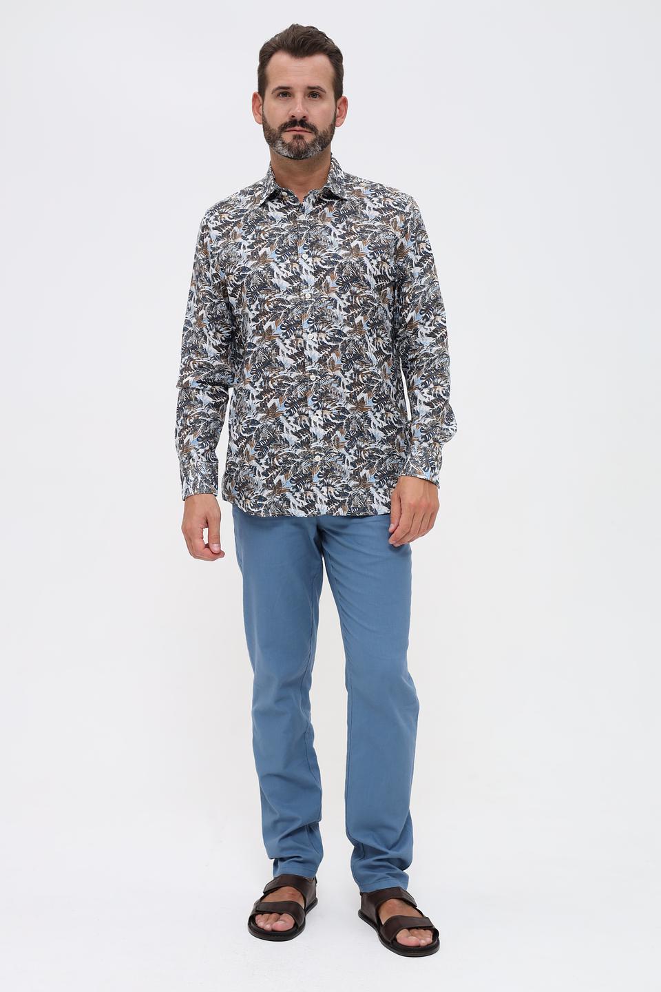 Рубашка Bugatti с тропическим принтом