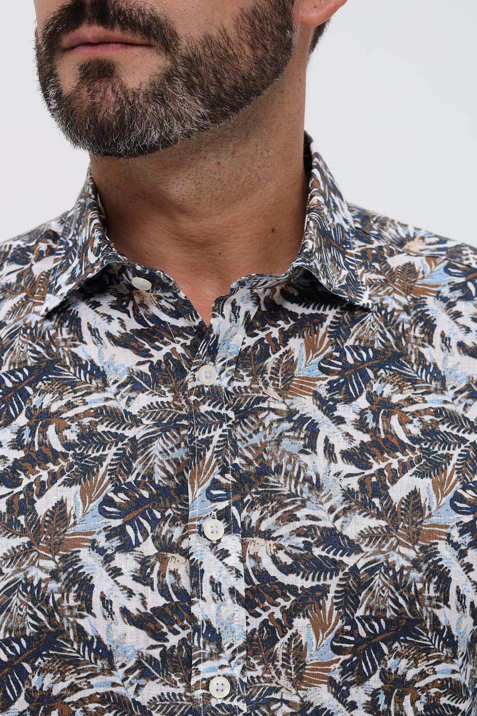 Рубашка Bugatti с тропическим принтом