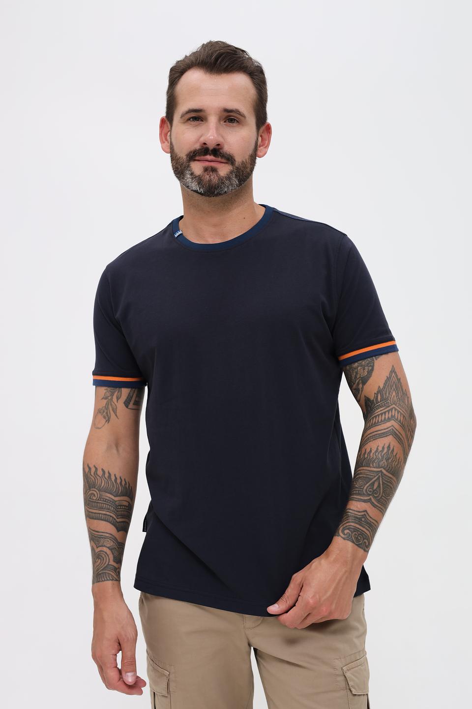 Футболка Sea Barrier с полоской тёмно-синяя