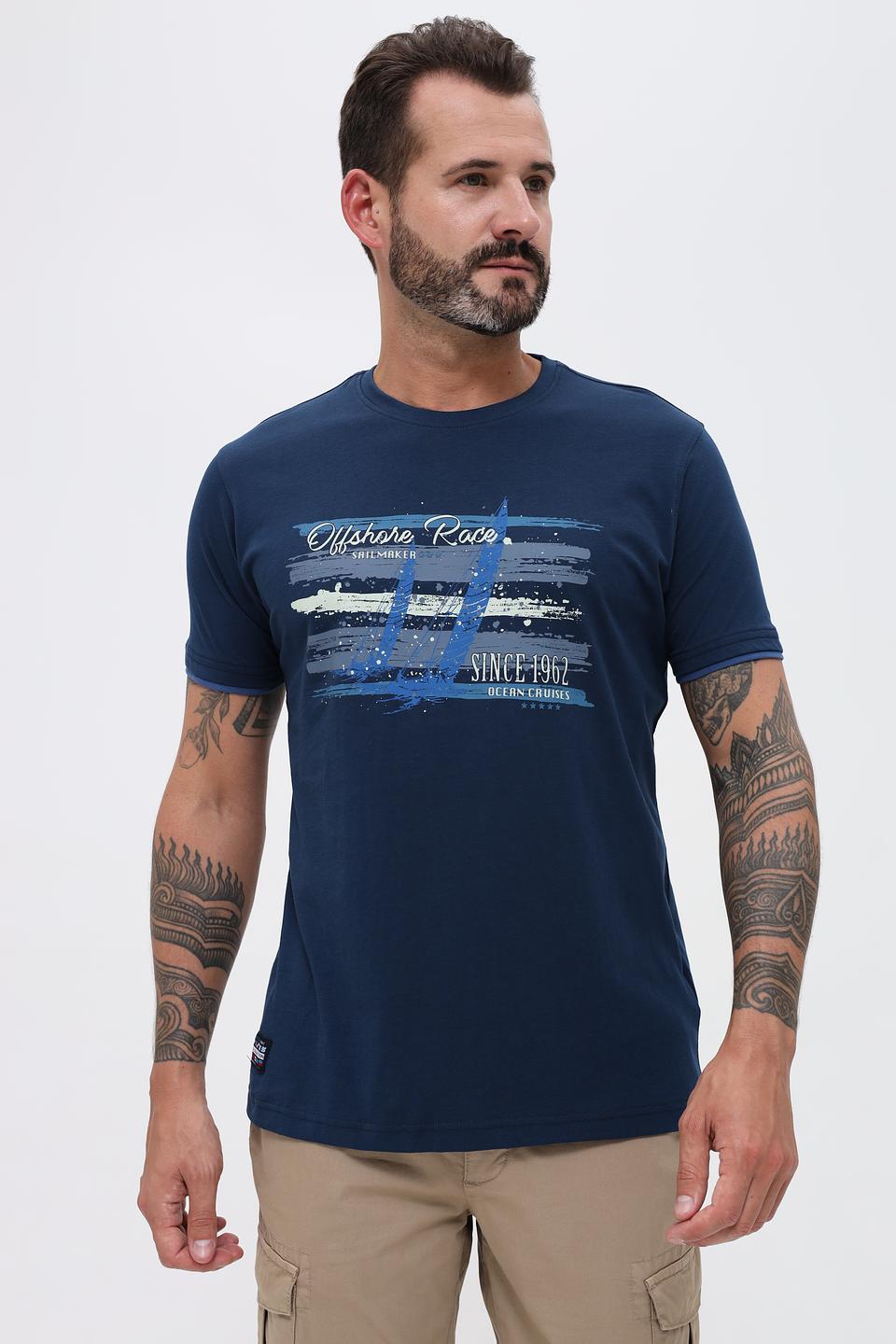 Футболка Sea Barrier с принтом синий