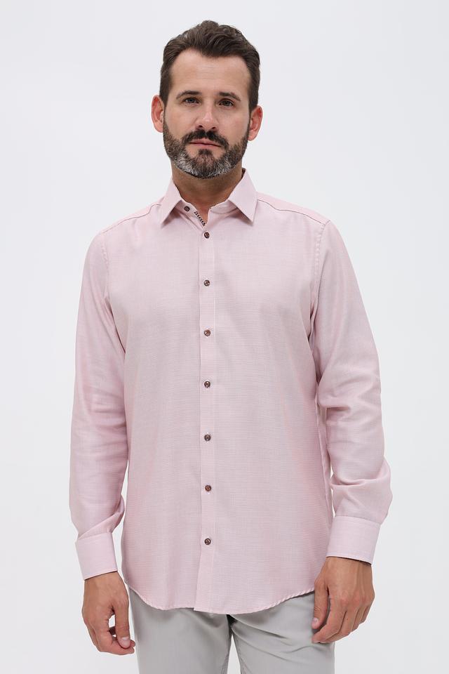 Рубашка Venti мужская, в клетку, розовая