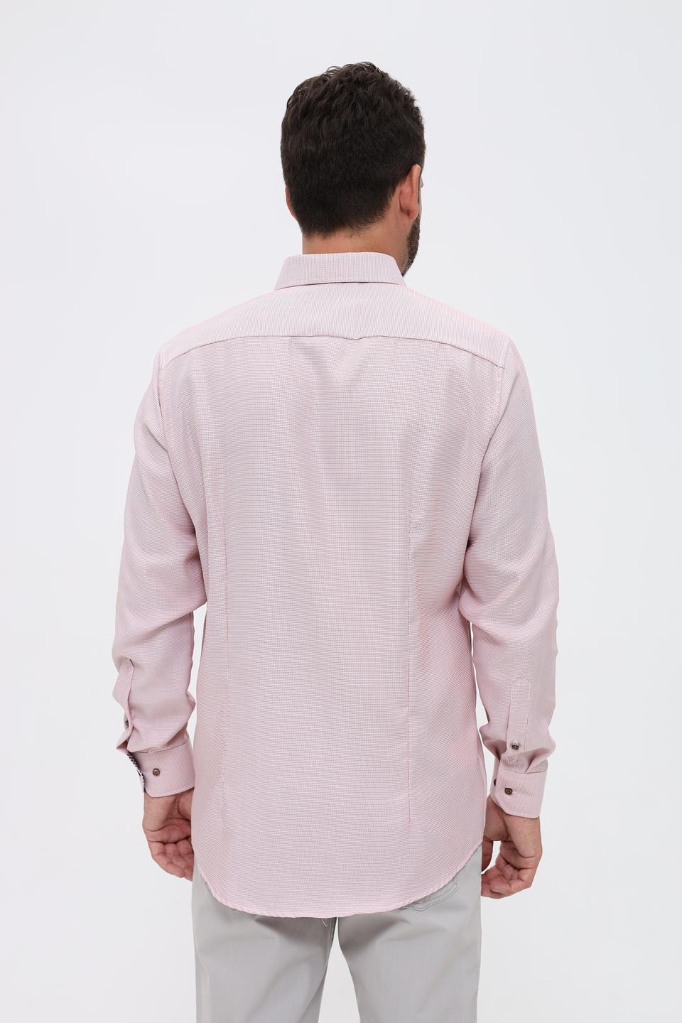 Рубашка Venti мужская, в клетку, розовая