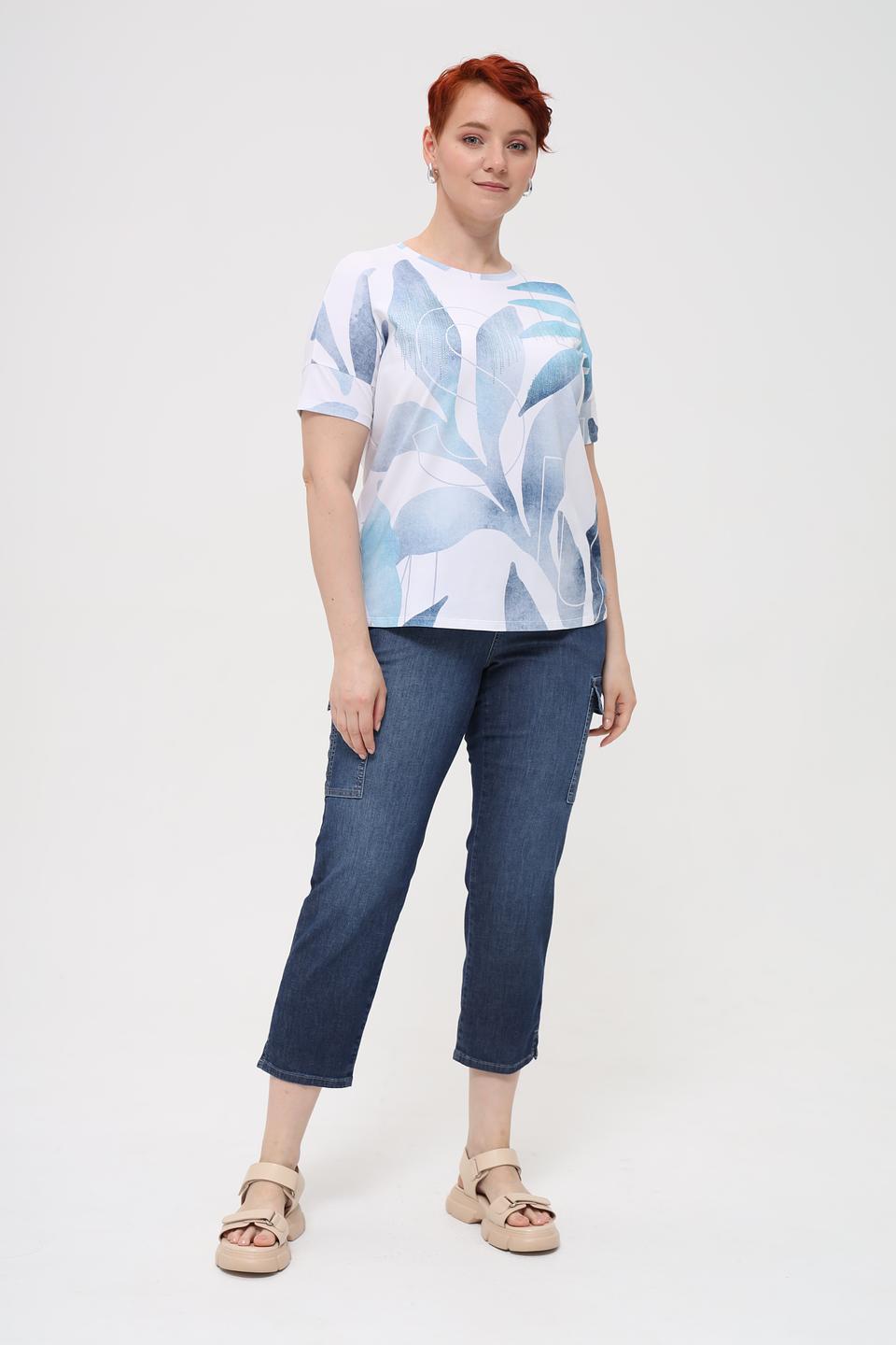 Джинсы Angels CROP SLIT синие